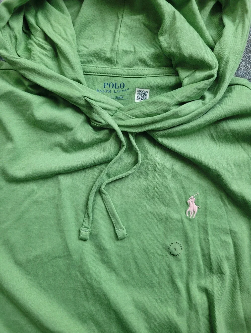 Polo Ralph Lauren unisex green lightweight hoodie men’s S women’s relaxed preppy